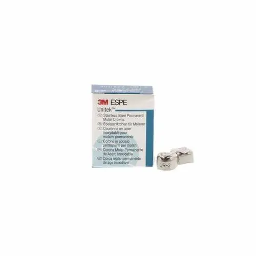 3M Unitek Stainless Steel Permanent Molar Crown, Upper Right First Molar, Size 2 (2UR), 5/Box, 900322 thumbnail 9