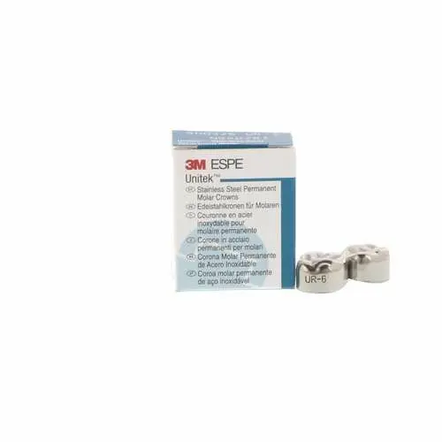 3M Unitek Stainless Steel Permanent Molar Crown, Upper Right First Molar, Size 6 (6UR), 5/Box, 900326 thumbnail 9