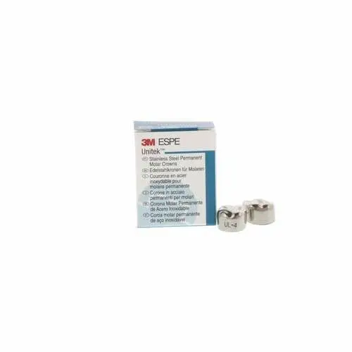 3M Unitek Stainless Steel Permanent Molar Crowns, Upper Left First Permanent Molar, Size 4 (4UL), 5/Box, 900314 thumbnail 9
