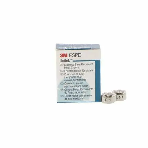 3M Unitek Stainless Steel Permanent Molar Crown, Lower Right First Molar, Size 1 (1LR), 5/Box, 900341 thumbnail 9
