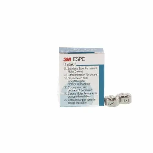 3M Unitek Stainless Steel Permanent Molar Crown, Lower Left First Molar, Size 1 (1LL), 5/Box, 900331 thumbnail 9