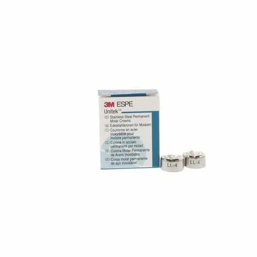 3M Unitek Stainless Steel Permanent Molar Crowns, Lower Left First Permanent Molar, Size 4 (4LL), 5/Box, 900334 thumbnail 9