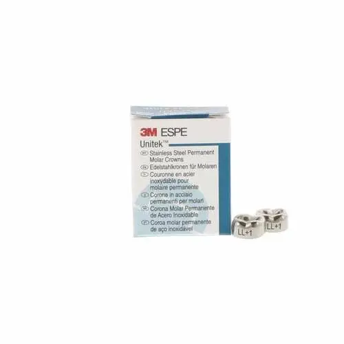 3M Unitek Stainless Steel Permanent Molar Crown, Lower Left Second Molar, Size 1 (1LL), 5/Box, 900431 thumbnail 9