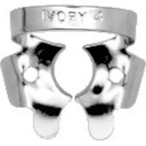 Kulzer Rubber Dam Clamp #W4, Wingless, Small Upper, Stainless Steel, #50057524 - RUBBER DAM CLAMPS #W4 SS #50057524 - Image 1