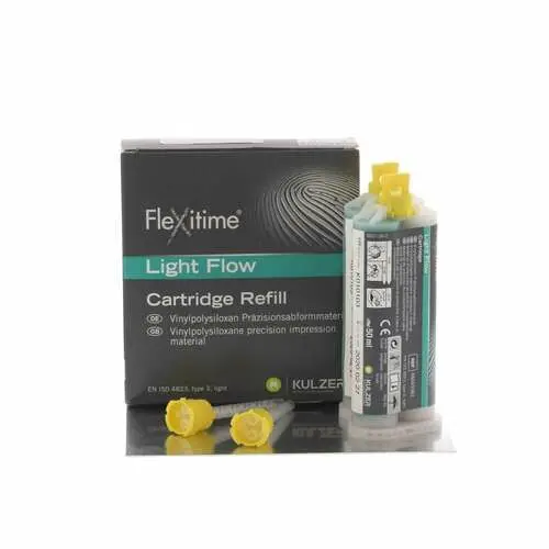Flexitime VPS Light Flow Impression Material Refill, 2 x 50 ml Cartridges with 12 Mixing Tips, 40005040 thumbnail 3