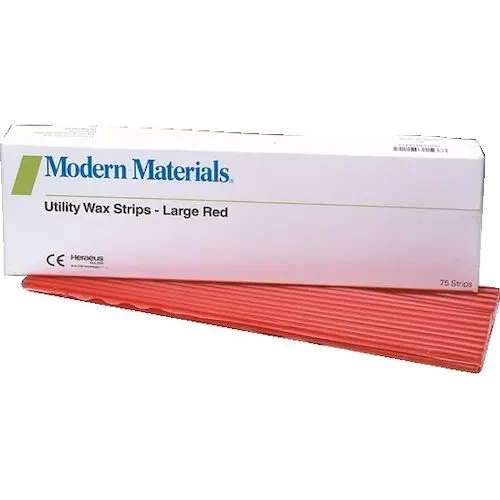 Kulzer Modern Materials Utility Wax Square Ropes, Red, 3/16" x 11", 55/Box, 50094493 thumbnail 6