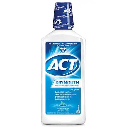 ACT Total Care Dry Mouth Mouthwash, Alcohol-Free, Soothing Mint, 33.8 fl oz, 9683 - ACT, Total Care Dry Mouth, 33.8 oz, AlcoholFree, Soothing Mint, 9683 - Image 1