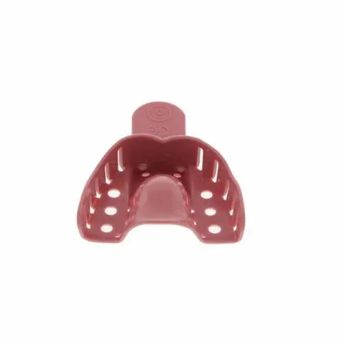 Sultan Dentray II Perforated Edentulous Impression Tray #5P Small Upper, Pink, 12/Box, 33055 thumbnail 3