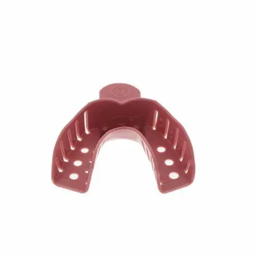 Sultan Dentray II Perforated Edentulous Impression Tray #6P Small Lower, Pink, 12/Box, 33056 thumbnail 3