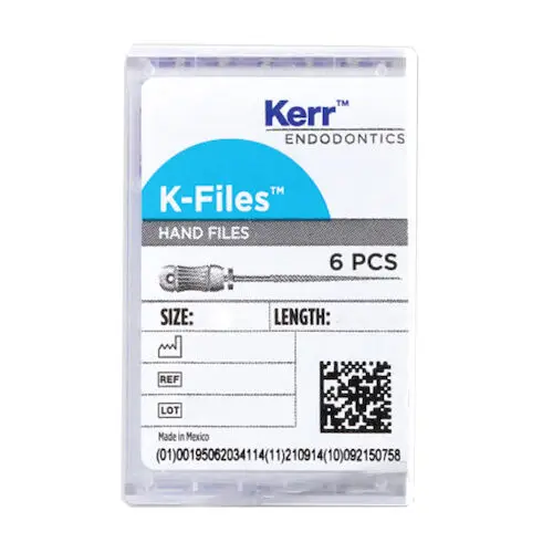 Kerr K-Files, Stainless Steel, 30mm, #15-40 Assorted, 6/Box, 821-8030 thumbnail 9