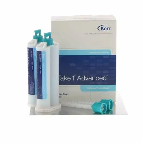 Take 1 Advanced VPS Impression Material, Medium/Monophase Body, Super Fast Set, 2 x 50 ml Cartridges with 6 Mixing Tips, Refill, #33961 thumbnail 9