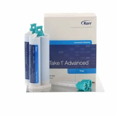 Kerr Take 1 Advanced VPS Impression Material, Cartridge Refill, Tray Heavy Body, Fast Set, Dark Blue, 2 x 50 ml Cartridges with 6 Mixing Tips, 33965 thumbnail 9