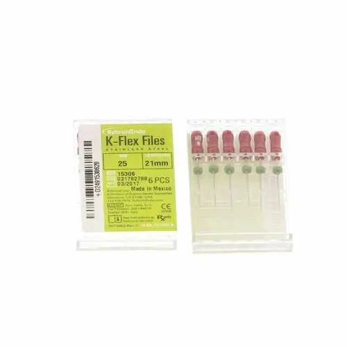 Kerr K-Flex Files, Stainless Steel, Size #25, 21mm, Red, 6/Pack, 15306 thumbnail 9