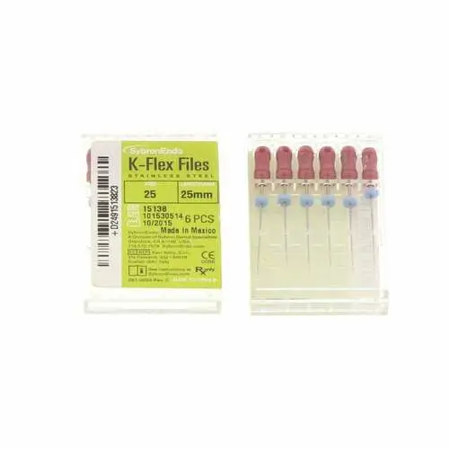 Kerr K-Flex Files, Stainless Steel, Size #25, 25mm, Red, 6/Pack, 15138 thumbnail 13