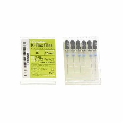 Kerr K-Flex Endodontic Files, Stainless Steel, Size #40, 25mm, Black, 6/Pack, 15150 thumbnail 9
