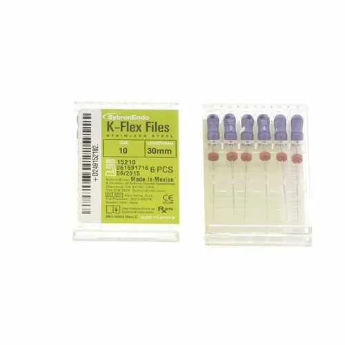 Kerr K-Flex Endodontic Files, #10, 30mm, Purple, Stainless Steel, 6/Pack, 15210 thumbnail 14