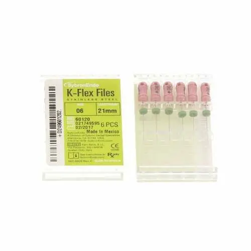 Kerr K-Flex Endodontic Files, #06, 21mm, Stainless Steel, Pink, 6/Pack, 60120 thumbnail 9