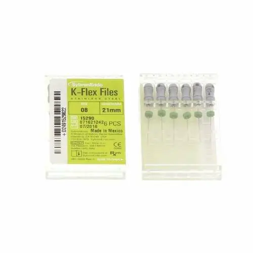 Kerr K-Flex Endodontic Files, #08 (Gray), 21 mm, Stainless Steel, 6/Box, 15290 thumbnail 16