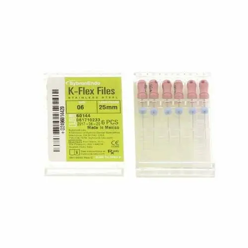 Kerr K-Flex Endodontic Files, #06, 25mm, Stainless Steel, Pink, 6/Pack, 60144 thumbnail 13