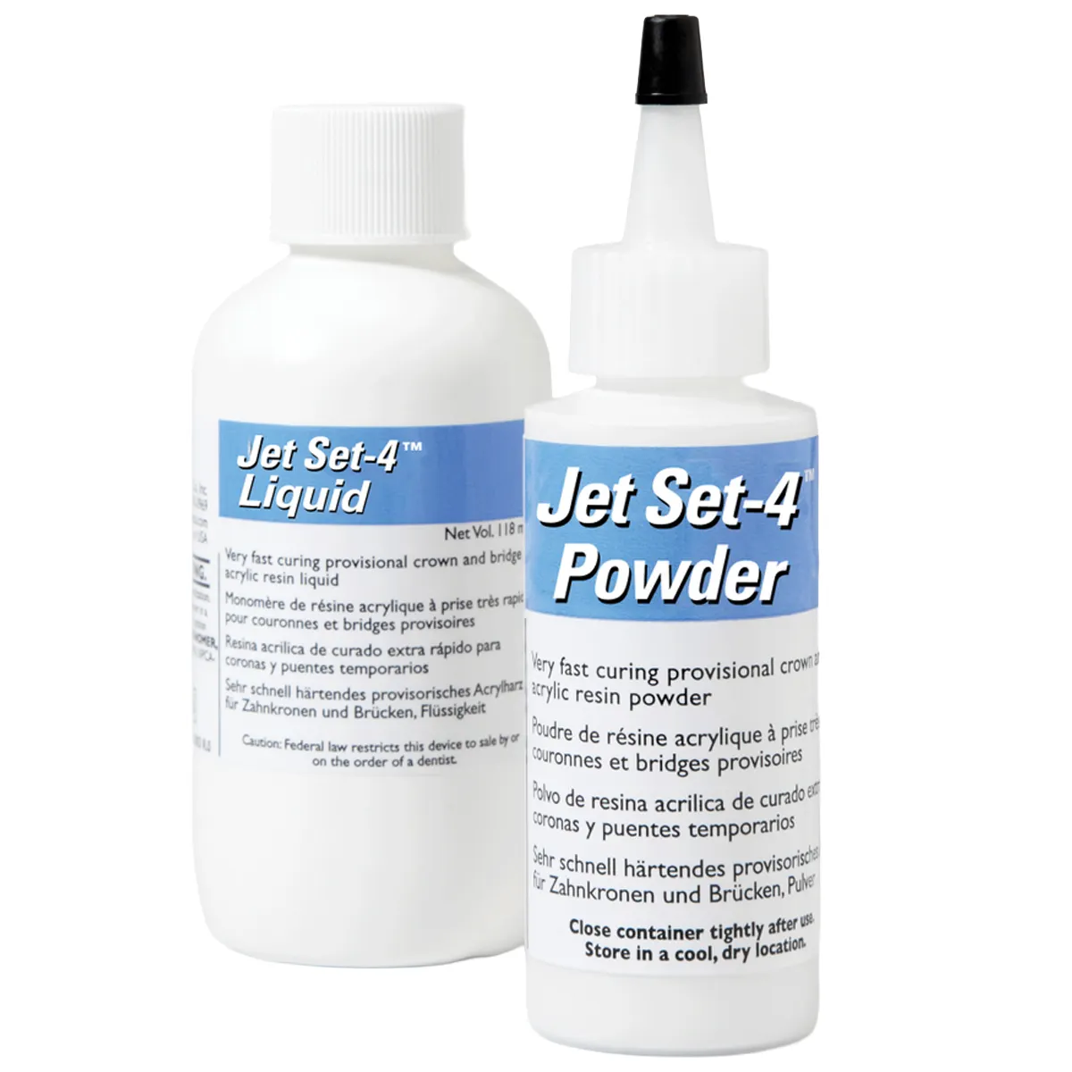 Lang Dental Jet Set-4 Self-Curing Acrylic Resin Powder, D3 Shade, 2 oz, 381065 thumbnail 2
