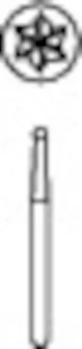 Midwest Operative Carbide Bur FG #3 Round, 1.2 mm Diameter, 6 Flutes, 10/Pk, 389268 thumbnail 3
