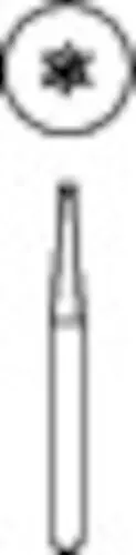 Midwest Operative Carbide Bur, FG, Inverted Cone, 0.6 mm, #33-1/2, 10/Pk, 389209 thumbnail 4