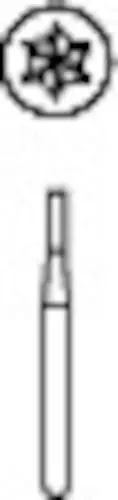 Midwest Operative Carbide Bur FG #57 Straight Fissure, Flat End, 1.0 mm Diameter, 3.7 mm Length, 10/Pk, 389217 thumbnail 3