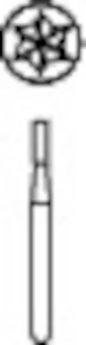 Midwest Operative Carbide Bur #558, FG, Straight Fissure, Flat End, Crosscut, 6 Flutes, 1.2 mm Diameter, 3.7 mm Length, 10/Pkg, 389228 thumbnail 3
