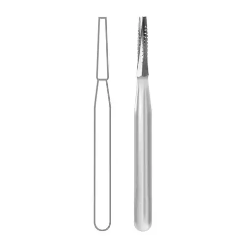 Midwest Operative Carbide Bur, FG, Taper Flat End Crosscut, #701L, 1.2 mm Diameter, 4.9 mm Length, 10/Pk, 389250 thumbnail 4