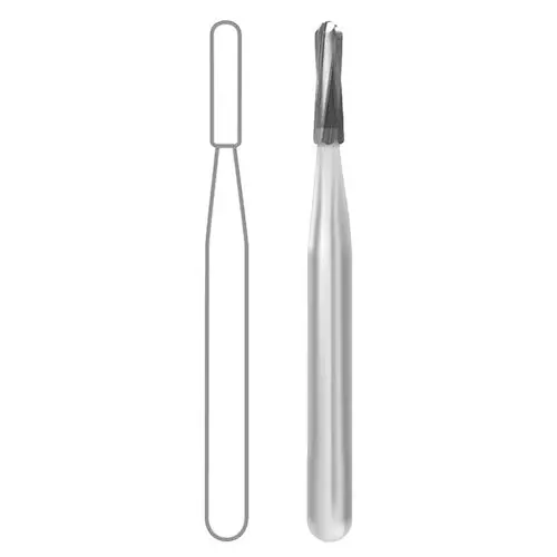 Midwest Operative Carbide Bur #1157, FG, Straight Fissure Dome End, 1.0 mm Diameter, 3.7 mm Length, 10/Pkg, 389256 thumbnail 3