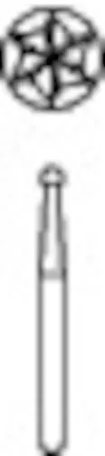 Midwest Operative Carbide Bur #4, Round, Friction Grip Short Shank, 1.4 mm, 10/Pk, 389405 thumbnail 3