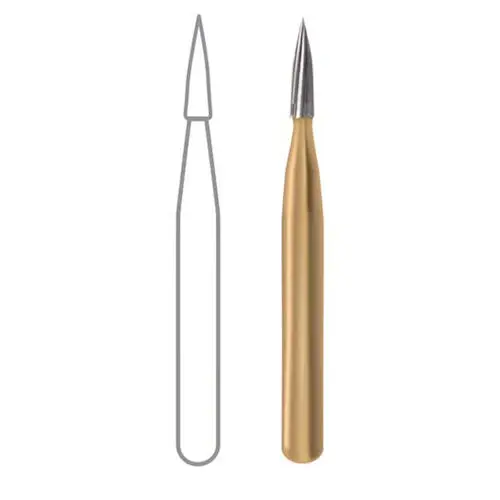 Midwest Trimming and Finishing Carbide Bur, FG, 12-Blade, Needle, 0.9 mm, #7901, 10/Pk, 389510 thumbnail 4