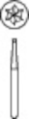 Midwest Operative Carbide Bur #35, Inverted Cone, Flat End, Friction Grip Short Shank, 1.0 mm Diameter, 3.7 mm Length, 6 Flutes, 10/Pkg, 389411 thumbnail 3