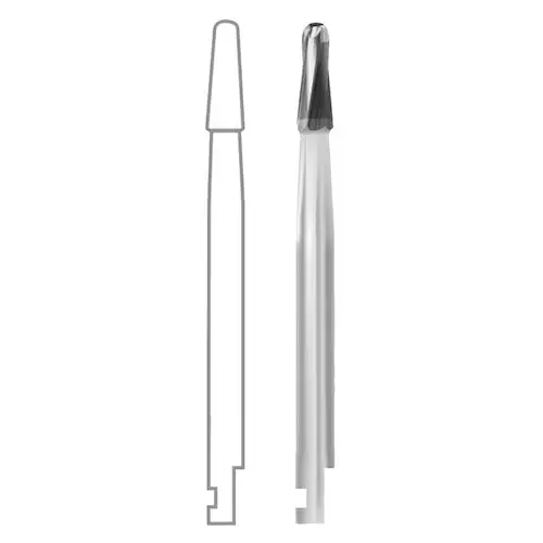 Midwest Operative Carbide Bur, RA Latch, Taper Dome End, #1172, 1.6 mm Diameter, 4.1 mm Length, 10/Pkg, 389194 thumbnail 3
