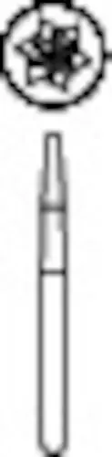 Midwest Operative Carbide Bur #1171-L, FG, Tapered Fissure Dome End, 1.2 mm Diameter, 4.9 mm Length, 6 Flutes, 100/Bag, 386244 thumbnail 3