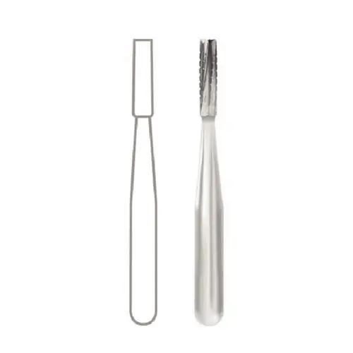 Midwest Operative Carbide Bur #557, Straight Fissure, Flat End, Crosscut, FG, 1.0 mm Diameter, 3.7 mm Length, 100/Bx, 385227 thumbnail 2