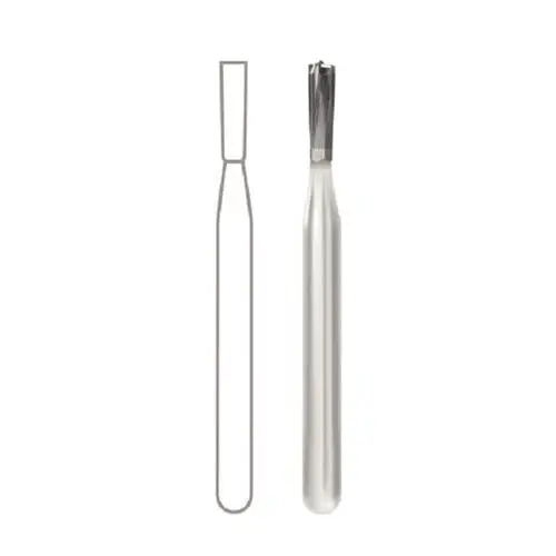 Midwest Operative Carbide Bur #246, FG (Friction Grip), Straight Fissure Dome End, Amalgam Prep, 1.2 mm Diameter, 3.7 mm Length, 100/Bag, 386372 thumbnail 2