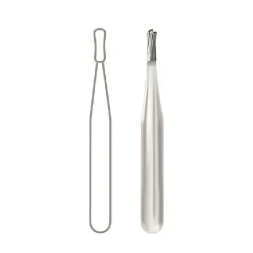 Midwest Operative Carbide Burs #330 FGSS Pear, Short Shank, 0.8 mm Diameter, 1.6 mm Length, 100/Bag, 386461 thumbnail 3