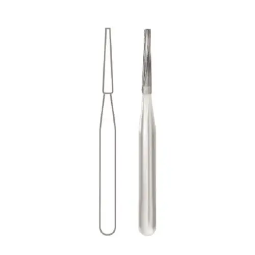 Midwest Operative Carbide Bur FG 169-L, Tapered Fissure, Flat End, Friction Grip, 0.9 mm Diameter, 4.9 mm Length, 100/Bag, #386245 thumbnail 3