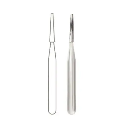 Midwest Operative Carbide Bur #170-L, FG, 6 Flutes, Tapered Fissure, Flat End, 1.0 mm Diameter, 4.9 mm Length, 100/Bag, 386246 thumbnail 3