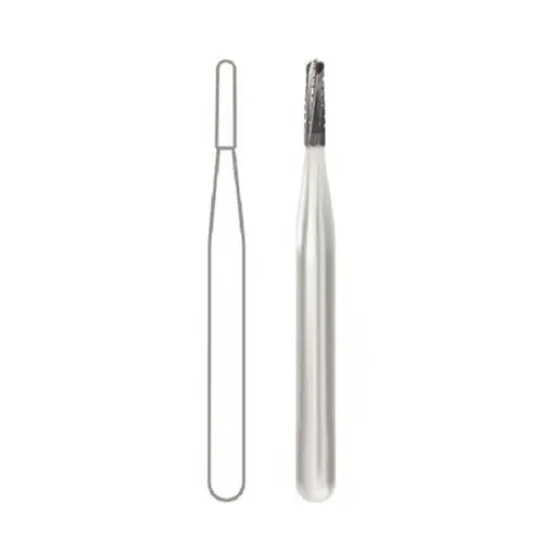 Midwest Operative Carbide Bur #1556, FG, Straight Fissure, Dome End, Crosscut, 0.9 mm Diameter, 3.2 mm Length, 100/Bag, 386258 thumbnail 3