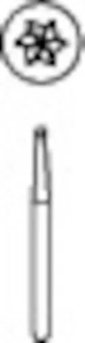 Midwest Operative Carbide Bur, Round #2, Friction Grip Short Shank, 1.0 mm Diameter, 6 Flutes, 10/Pkg, 389404 thumbnail 3
