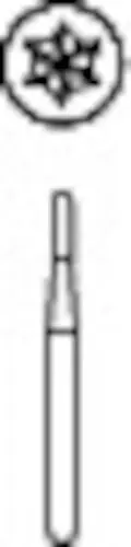 Midwest Operative Carbide Bur #1557, Straight Fissure Round End Crosscut, Friction Grip Short Shank, 1.0 mm Diameter, 3.7 mm Length, 10/Pkg, 389459 thumbnail 3