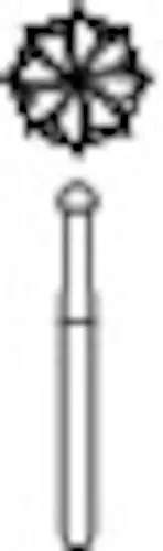 Midwest Multi-Prep Carbide Bur, #6 Round, Friction Grip, 1.8 mm Diameter, 10/Pkg, 399206 thumbnail 3