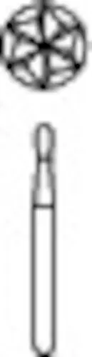 Midwest MultiPrep Carbide Bur, #332, Pear, Friction Grip, 1.2 mm Diameter, 1.6 mm Length, 10/Pkg, 399263 thumbnail 3