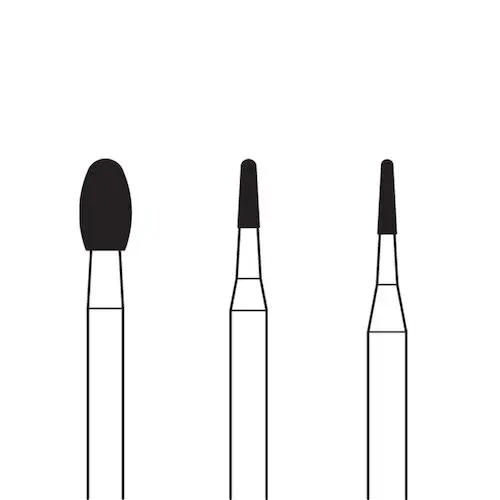 Midwest ONCE Sterile Carbide Trimming & Finishing Bur, Friction Grip, Football Shape, #OF1, 2.3 mm, 10/Pk, 319588 thumbnail 9