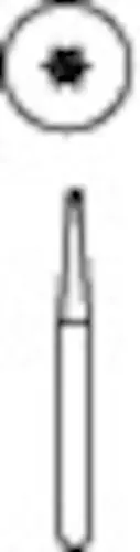 Midwest Operative Carbide Bur, Round, HP, #1/4, 0.5 mm Diameter, 10/Pk, 389301 thumbnail 3