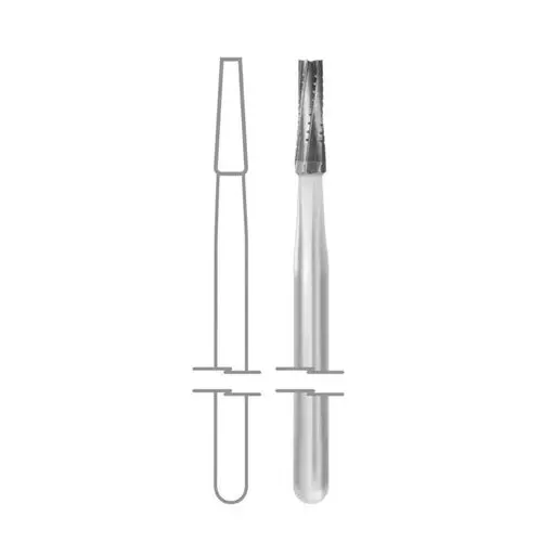 Midwest Oral Surgical Carbide Bur FGOS 702-L, Taper Flat End Crosscut, Long, 1.6mm Diameter, 10/Pk, 389651 thumbnail 3