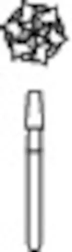 Midwest® Operative Carbide Bur #703, HP, Tapered Fissure Crosscut Flat End, 2.1 mm Diameter, 4.6 mm Length, 100/Bag, 386335 thumbnail 2