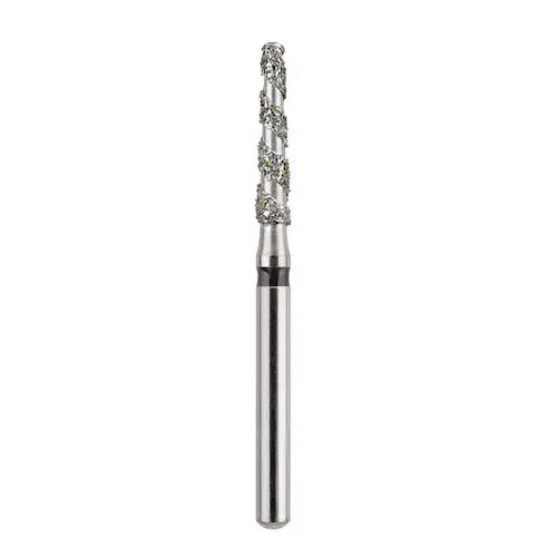 Midwest Once® Helical Single Use Diamond Bur – FG, Super Coarse, Cone, #847KR-016, 0.6 mm Diameter, 1.6 mm Length, 25/Pkg - Midwest Once® Helical Single Use Diamond Bur – FG, Super Coarse, 25/Pkg - Cone, #847KR, 0.6 mm Diameter, 1.6 mm Length - Image 1